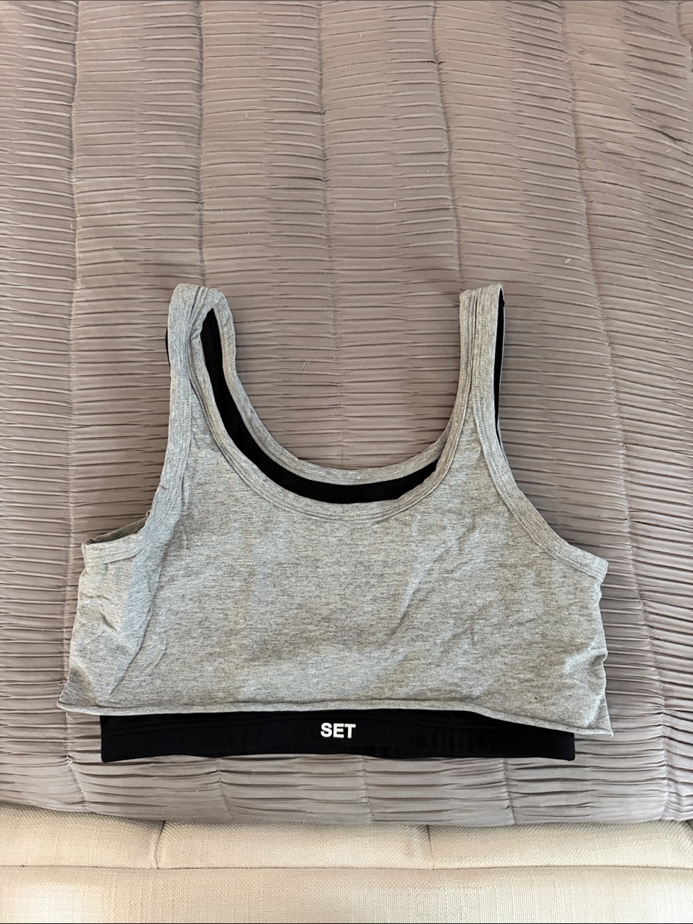 Set Active Sportsbody Grey & Black Sports Bralette